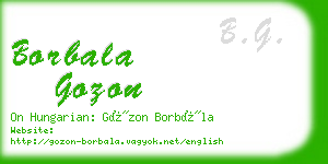 borbala gozon business card